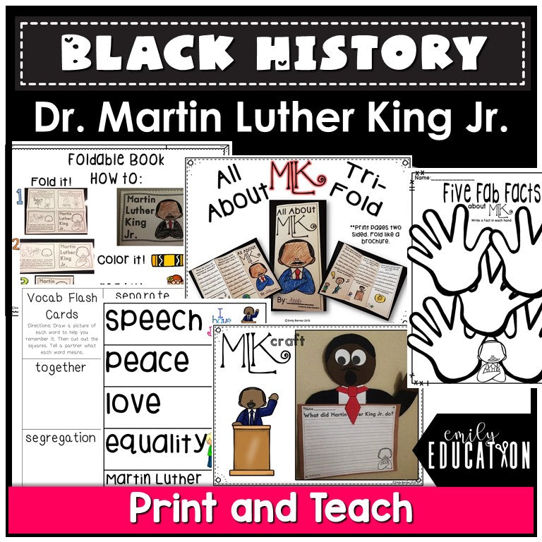 Martin Luther King Jr. Craft Activities | Digital and Print | Google and Seesaw