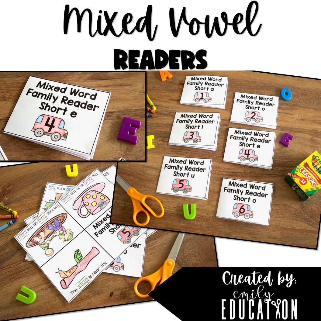 Short Vowels Word Family Readers Growing BUNDLE