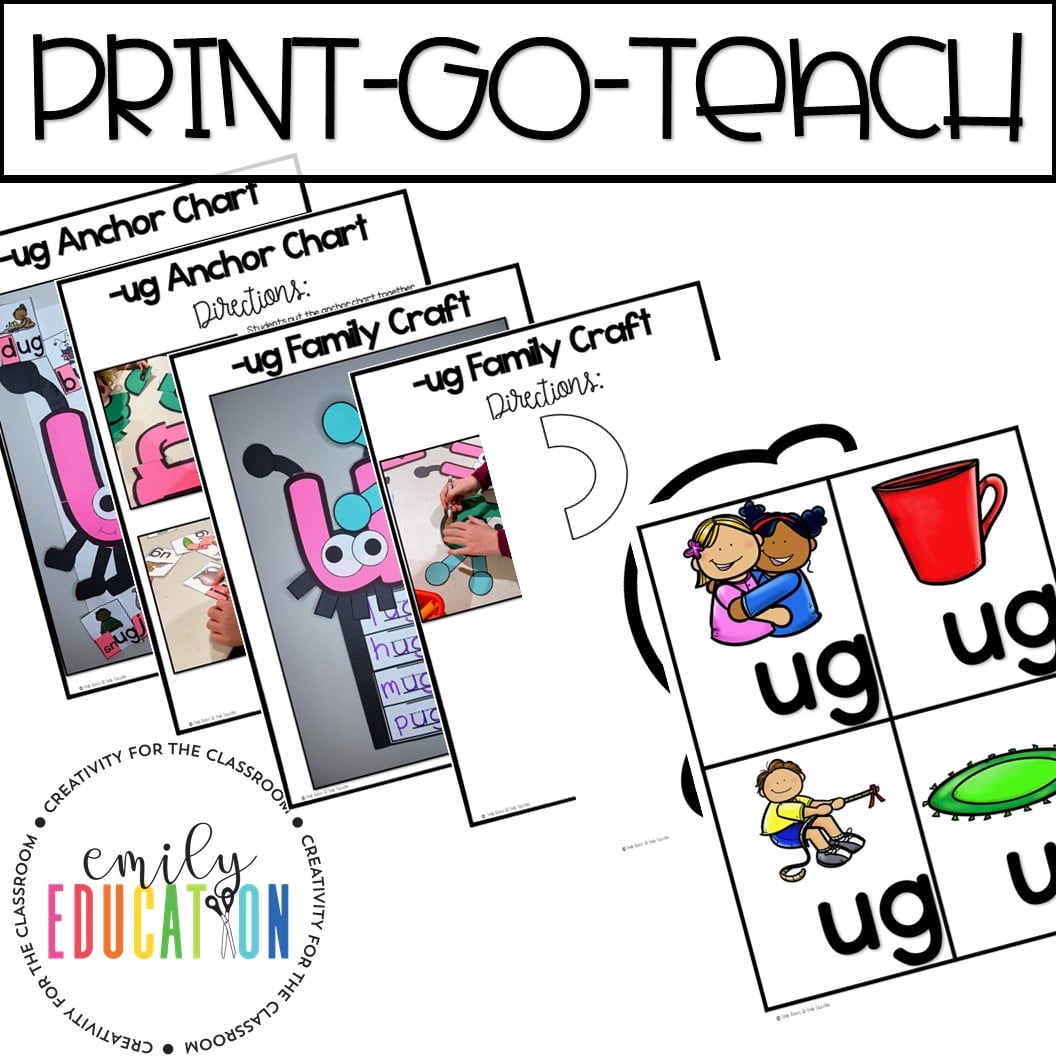 ug Word Family Anchor Chart and Craft Activity