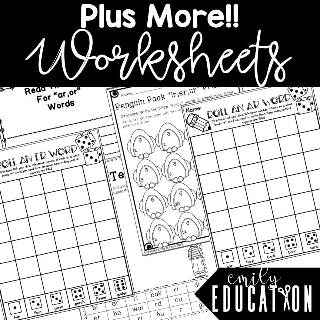 R Controlled Vowels Worksheets and Activities