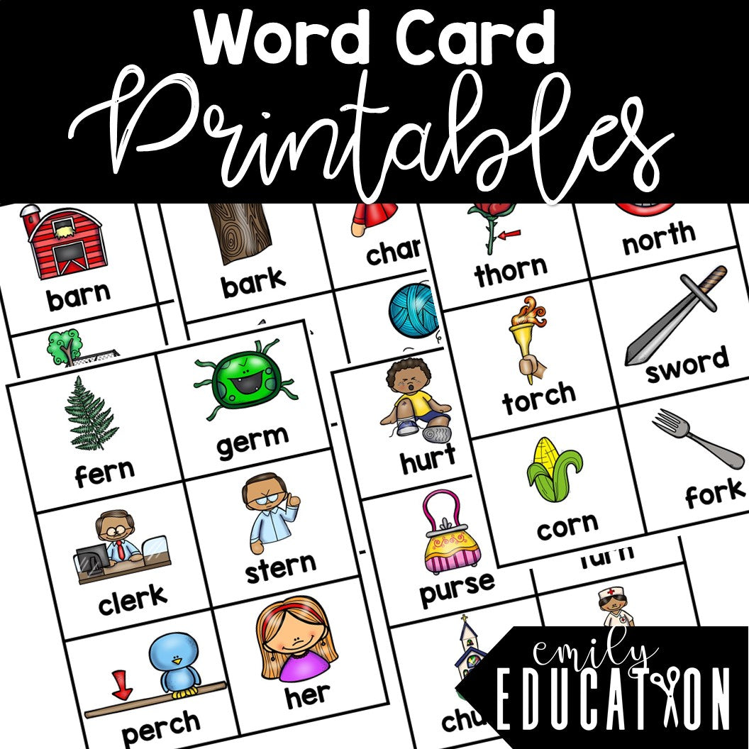 R Controlled Vowels Printable Posters and Word Cards