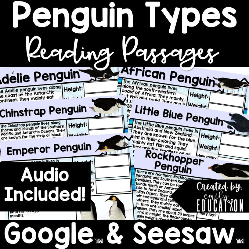 Penguin Digital Activities | Google and Seesaw Activities Non Fiction