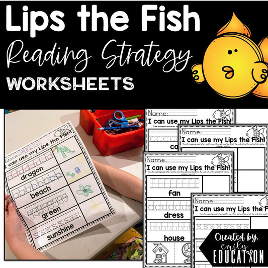 Lips the Fish Reading Strategy Anchor Chart and Activities