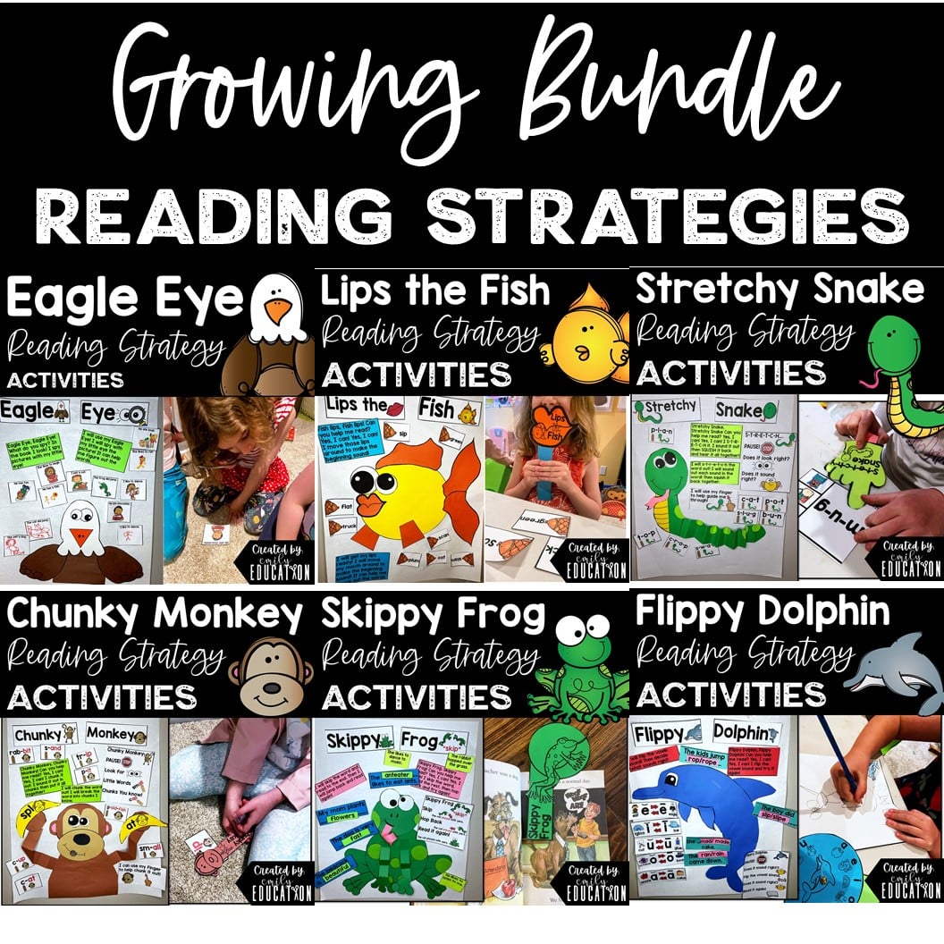 Reading Strategy Decoding Strategy Animals Activities GROWING BUNDLE