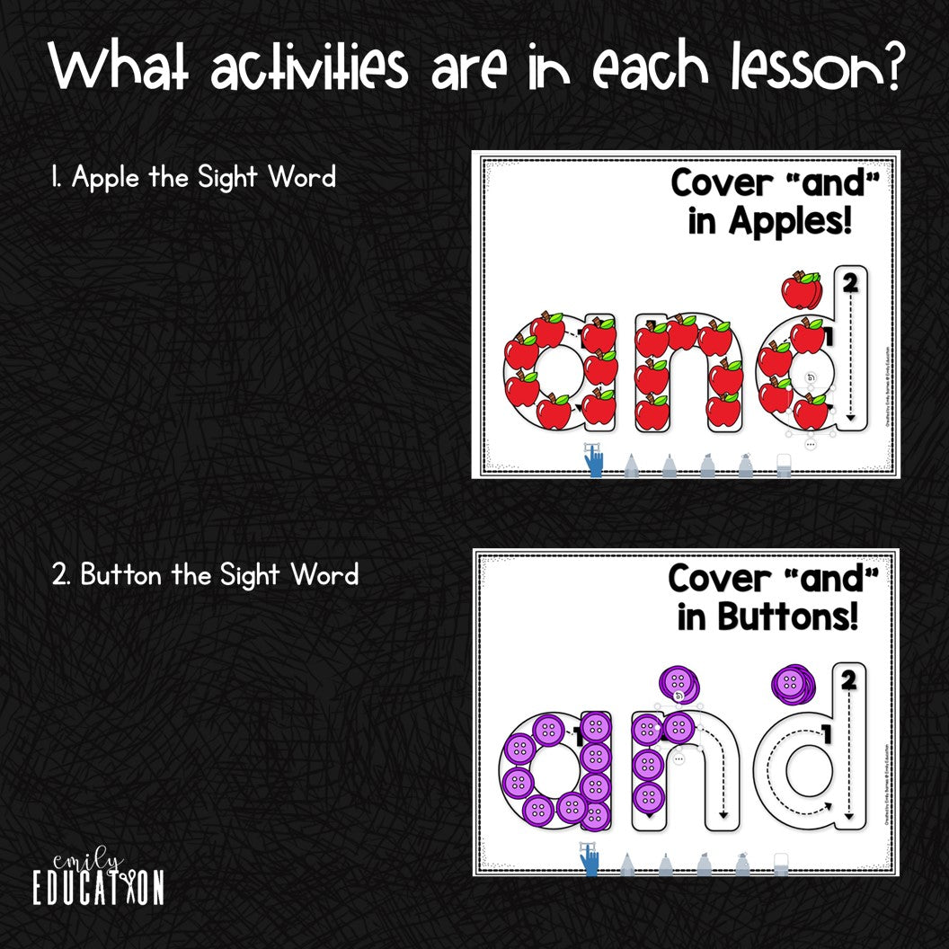 Sight Word Digital Bundle Seesaw and Google Slides