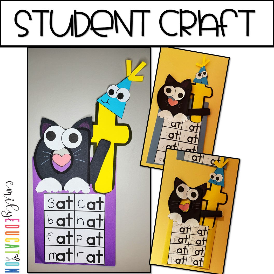 Short A Word Families Growing Bundle Anchor Charts and Craft