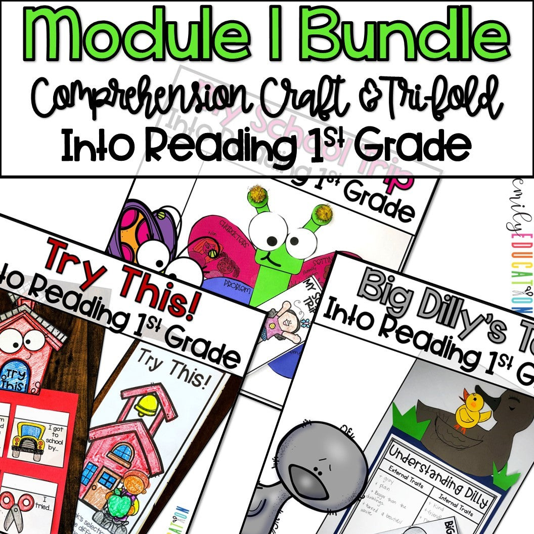 Into Reading First Grade Comprehension Craft and Tri-fold BUNDLE