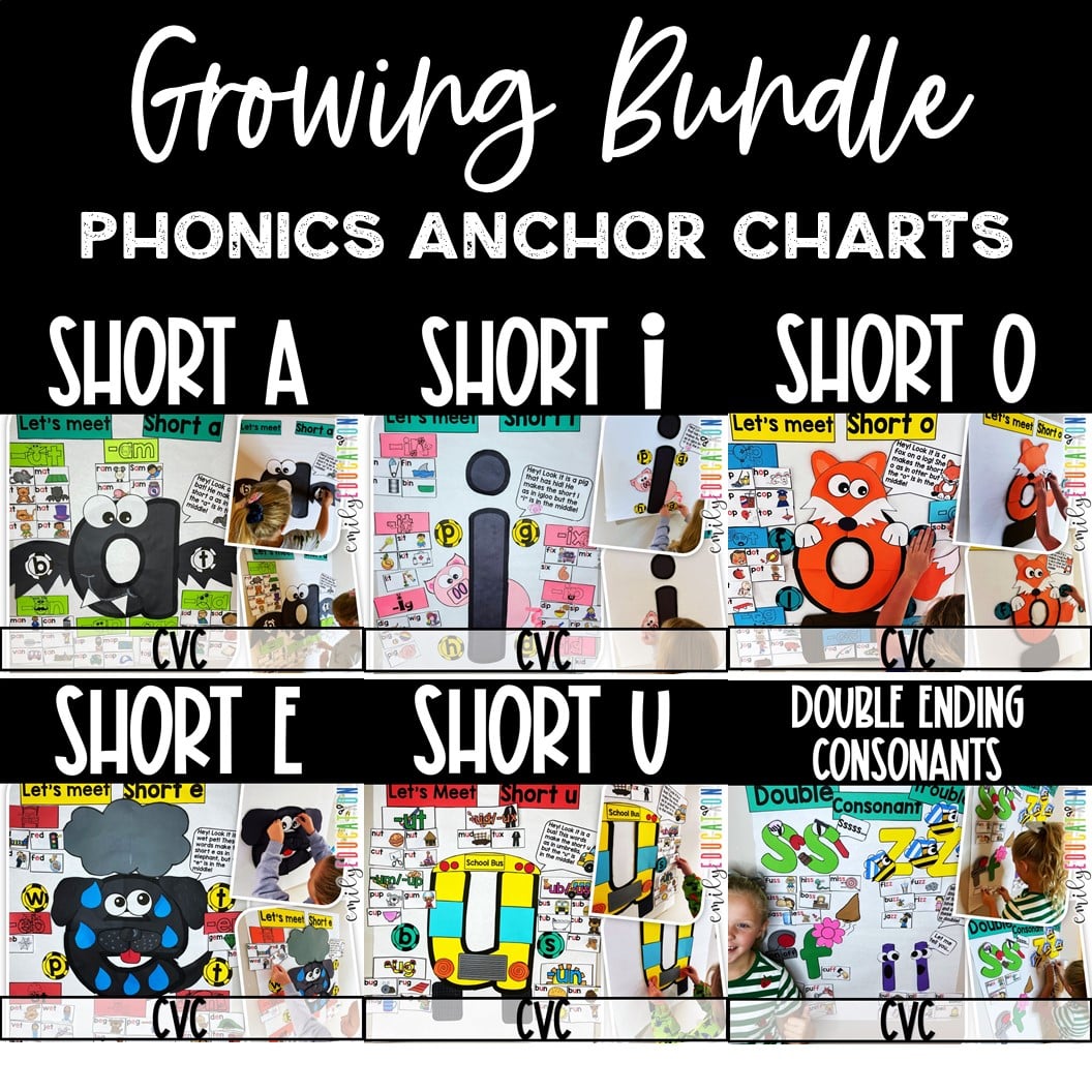 Phonics Anchor Charts, Posters | Interactive Phonics Lessons, Activities, bundle