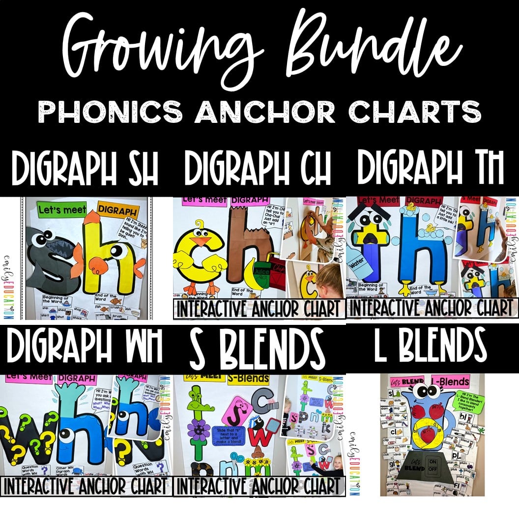 Phonics Anchor Charts, Posters | Interactive Phonics Lessons, Activities, bundle