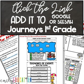 The Storm Journeys 1st Grade Unit 1 Lesson 2 Google Seesaw Activities