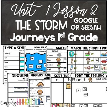 The Storm Journeys 1st Grade Unit 1 Lesson 2 Google Seesaw Activities