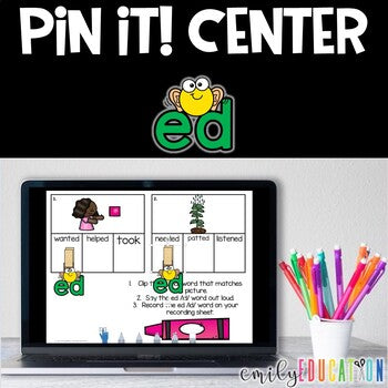 Three Sounds of ed | Virtual Anchor Chart Video | Center Activities | Seesaw