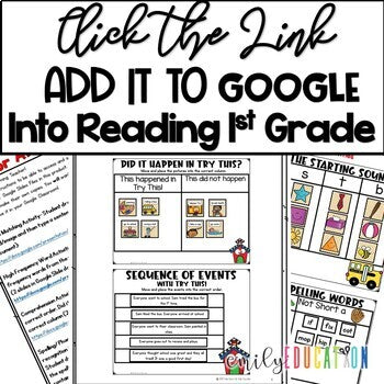 Try This! Module 1 Week 1 | HMH Into Reading 1st Grade | Google Activities