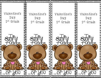 Valentine's Day Bookmark Freebie K-2