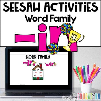 Word Family -in Seesaw Activities Digital