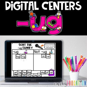 Word Family -ug Seesaw Activities Digital