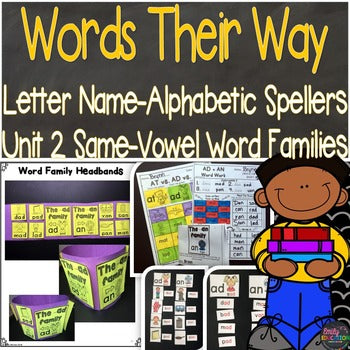 Words Their Way Letter Name Alphabetic Spellers Same-Vowel Word Families