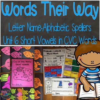 Words Their Way Letter Name Alphabetic Spellers Short Vowels in CVC Words