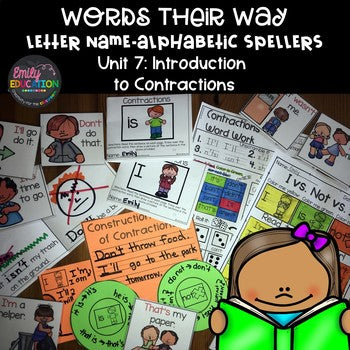 Words Their Way Letter Name Alphabetic Spellers Unit 8 Contractions