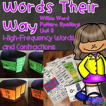 Words Their Way Within Word Pattern Spellers Unit 8 HF Words + Contractions