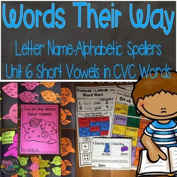 Words Their Way for Letter Name Alphabetic Spellers Units 4-6 BUNDLE 2