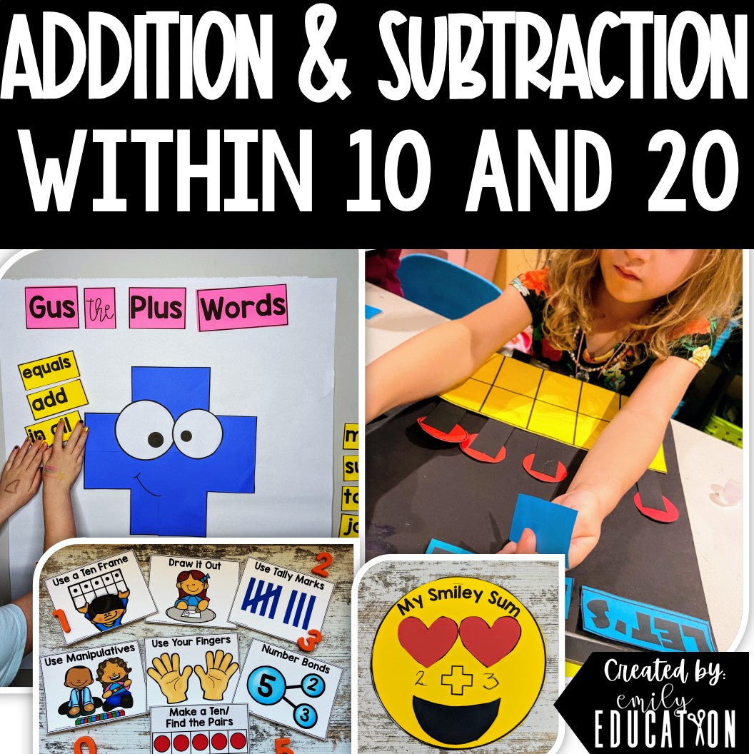 Addition and Subtraction within 20 10 Gus the Plus Worksheets Fact Families