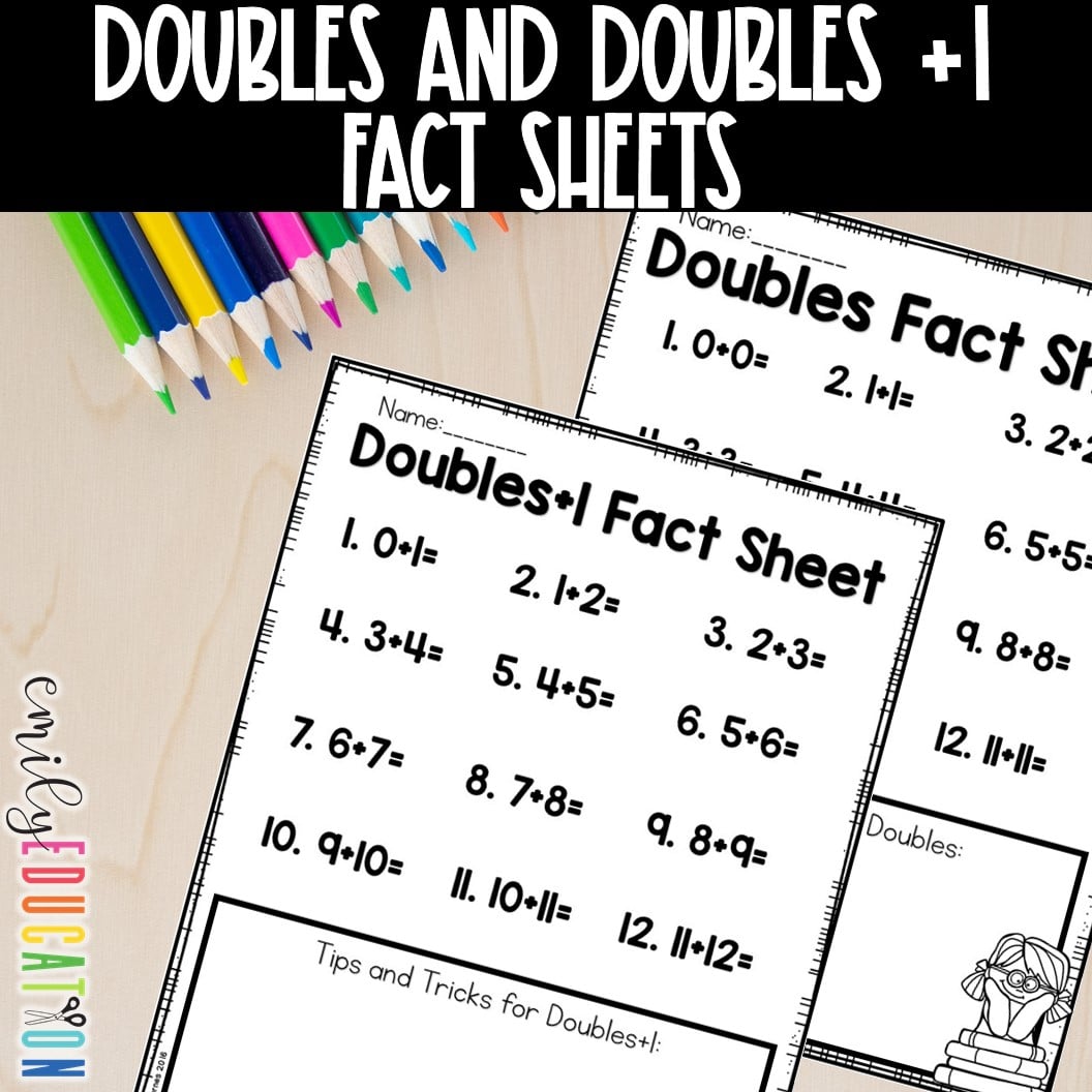 Doubles and Doubles Plus One Near Doubles Freebie