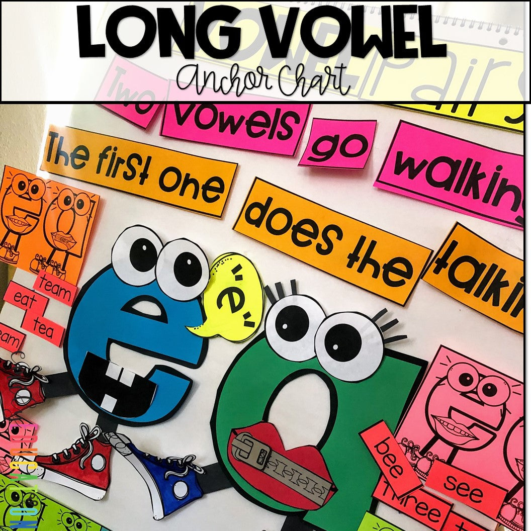 Two Vowels Go Walking Long Vowel Anchor Chart