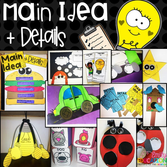 Main Idea and Details Activities for the whole year!