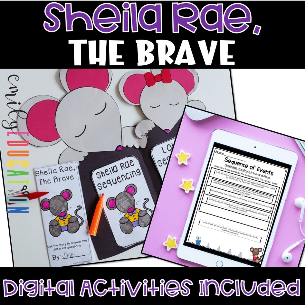 sheila rae, the brave activities in printable and digital formats