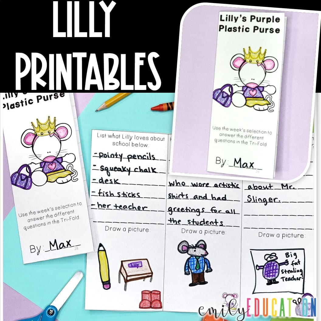 Lilly's Purple Plastic Purse by Kevin Henkes SIGNED and HAND ILLUSTRATED  1st Ed. | eBay