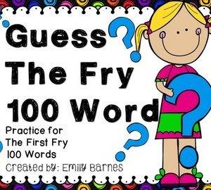 guess the sight word spelling activity
