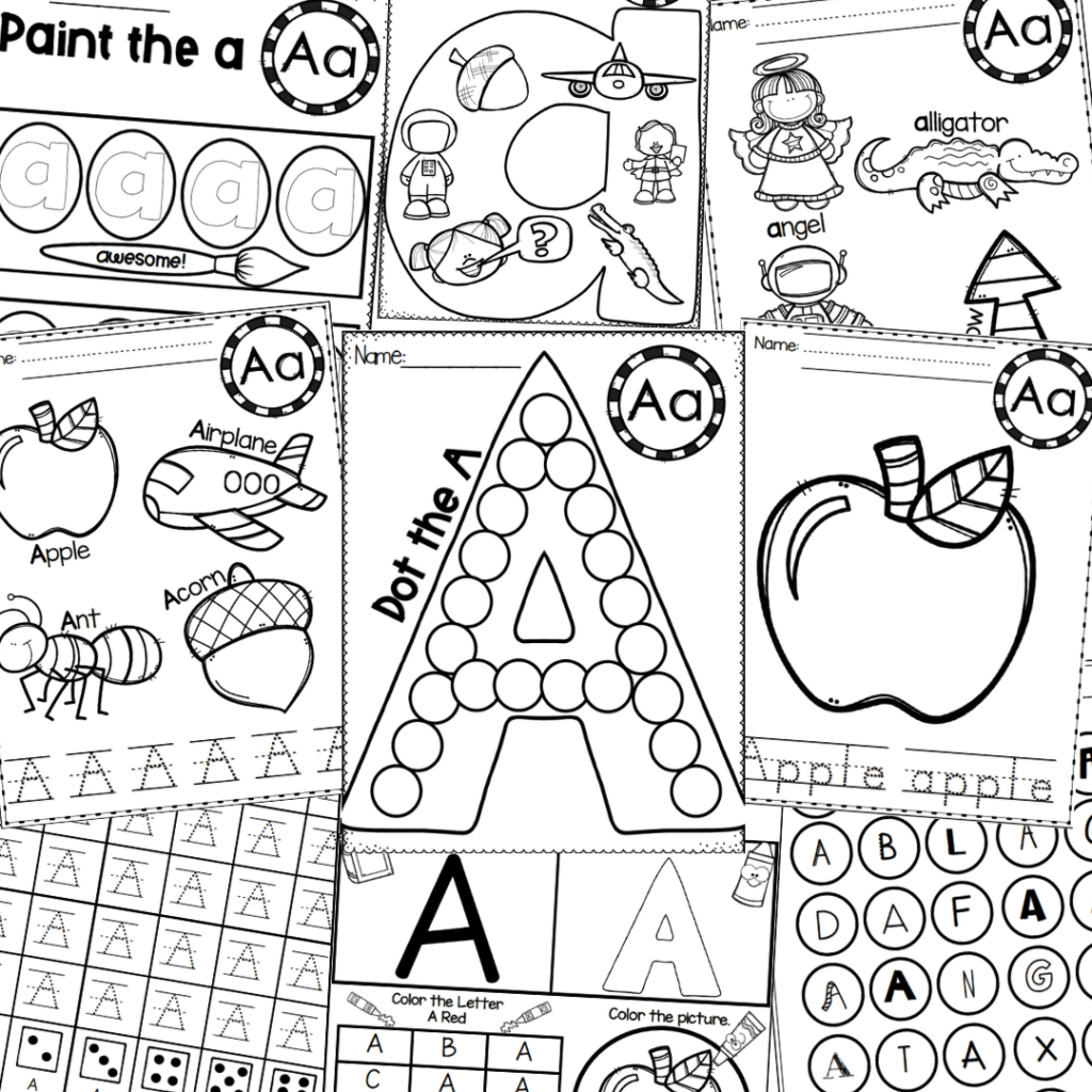Alphabet Worksheets for working on letter recognition and writing