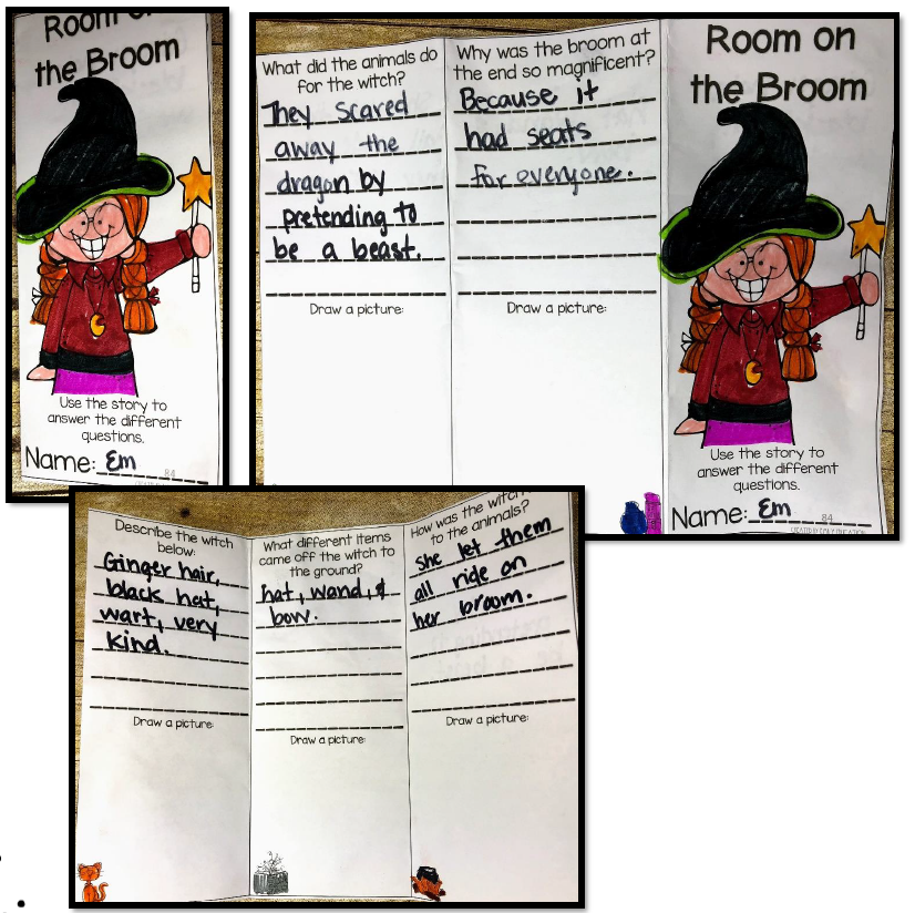 Room on the Broom reading comprehension activity