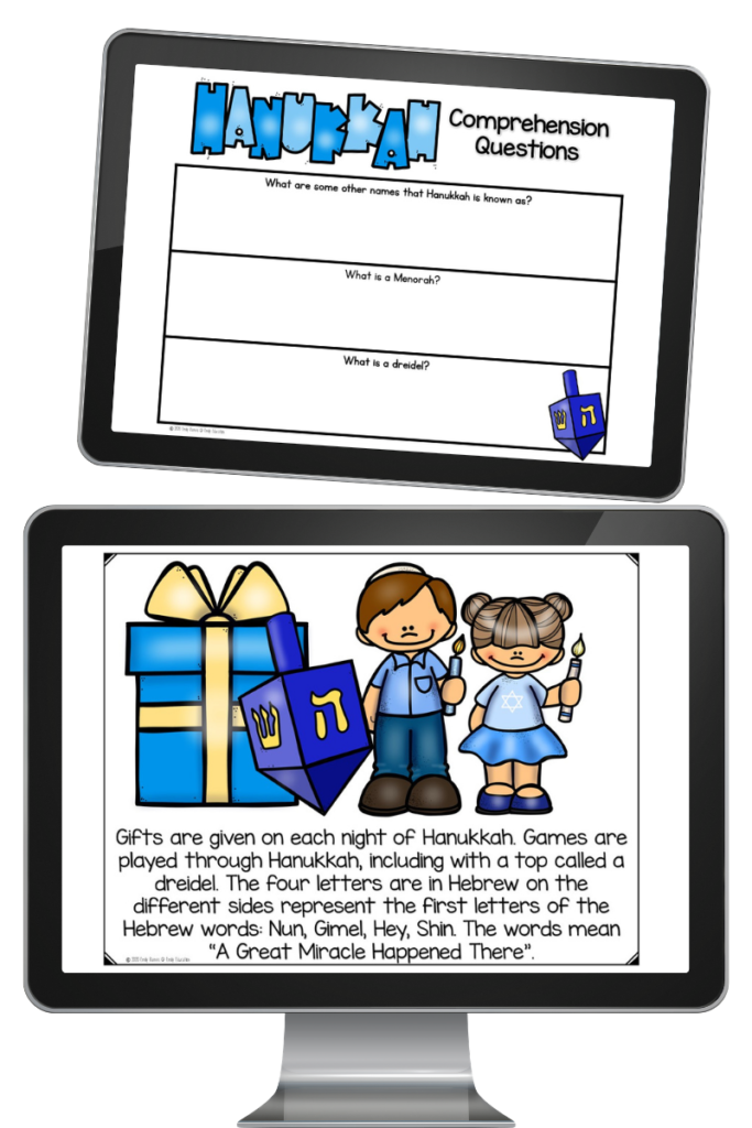 digital reader and comprehension questions for holidays around the world