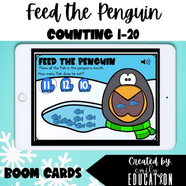 these digital counting to 20 boom cards are a great addition to math centers during your penguin unit