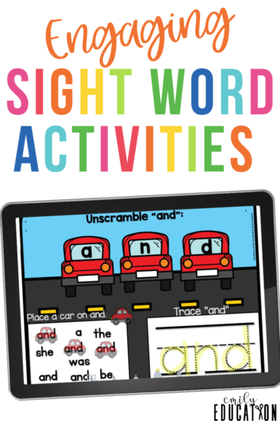 Engaging Sight Word activities digital