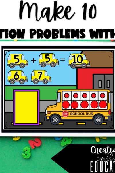 make ten boom cards bus and school theme