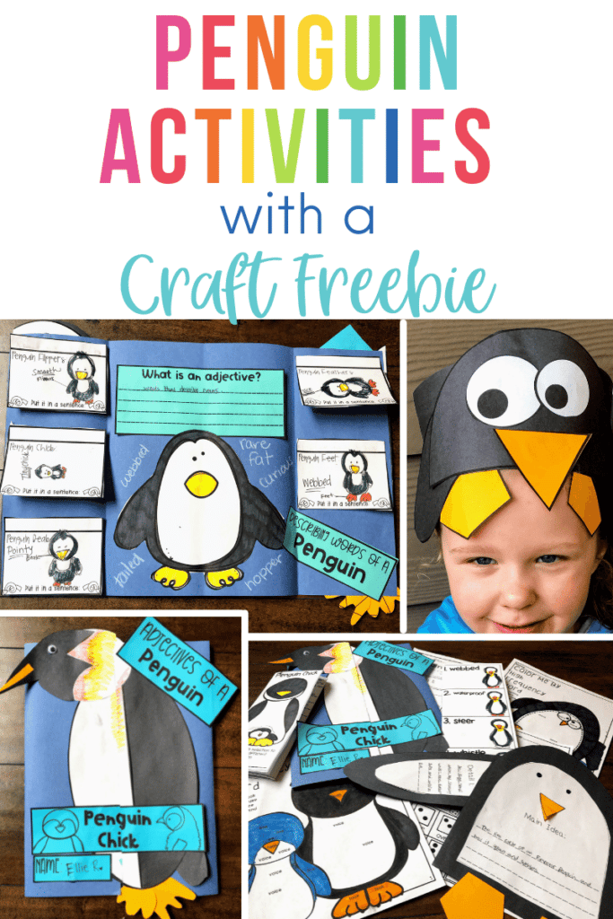 penguin activities for primary students with related craft activities too