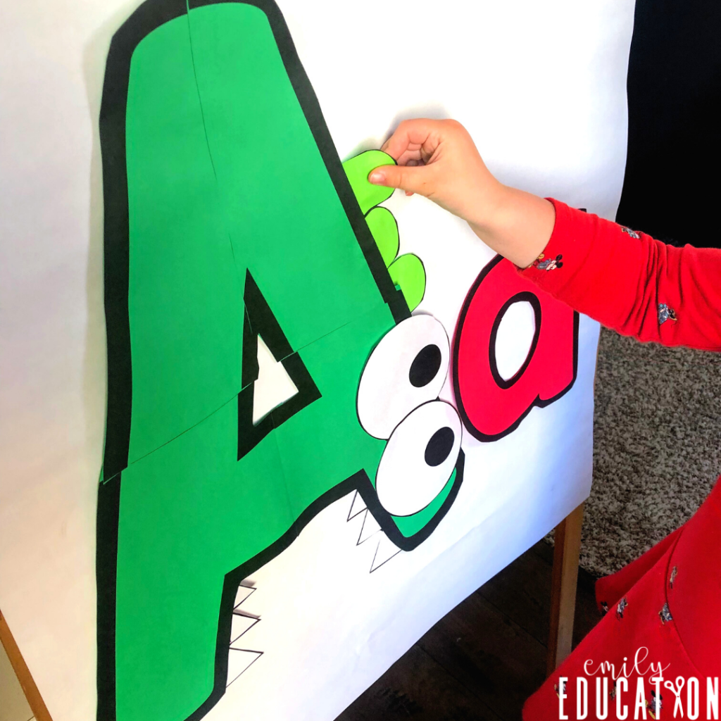 the letter A anchor chart engages students while teaching letter recognition, letter formation, sound and more