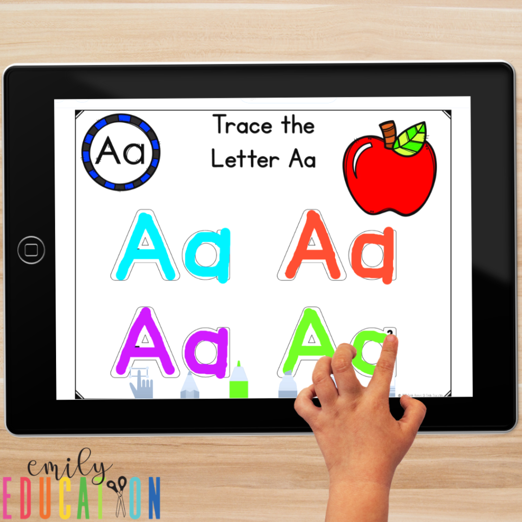 free seesaw letter a activities