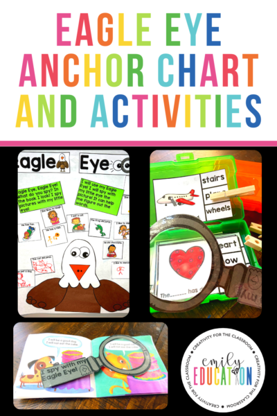 Use the Eagle Eye anchor chart and activities to introduce your students to reading and comprehension strategies