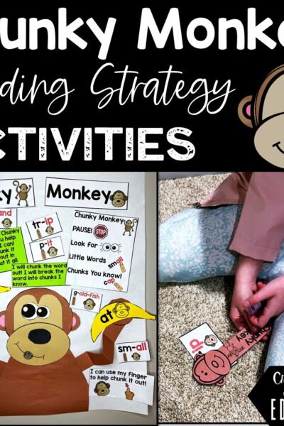 Chunky Monkey Reading Strategy Anchor Chart and Activities