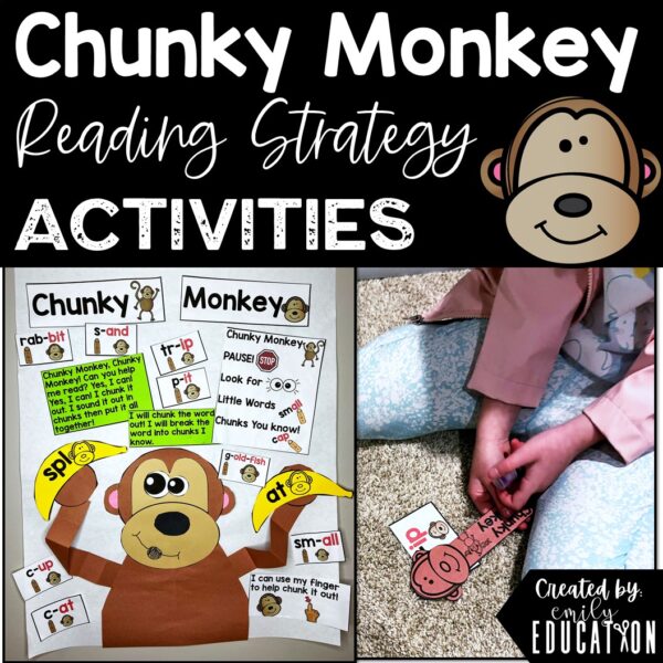 Chunky Monkey Reading Strategy Anchor Chart and Activities