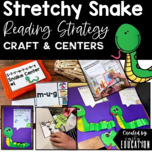 Use the Stretchy Snake reading activities to help you students learn to stretch out the sounds of the letters and blend them back together to sound out the word.