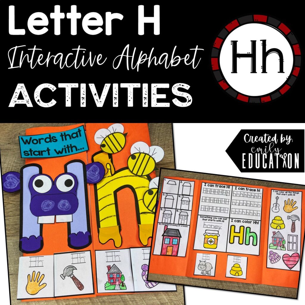 Letter H Alphabet Crafts and Directed Drawing - Emily Education