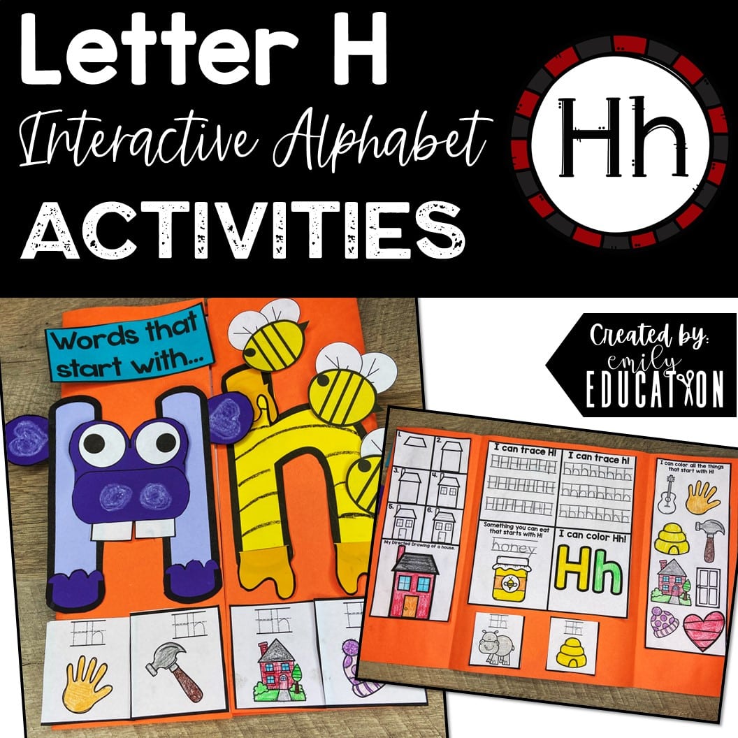 Letter of the week: LETTER H-NO PREP WORKSHEETS- LETTER H Alphabet