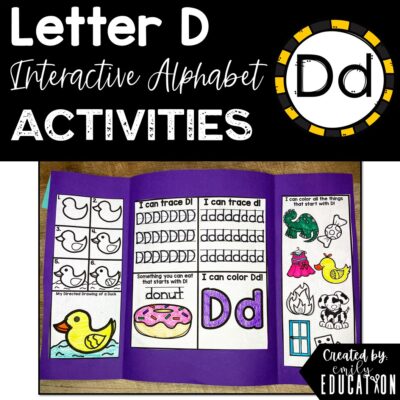 Letter D Alphabet Crafts and Directed Drawing - Emily Education