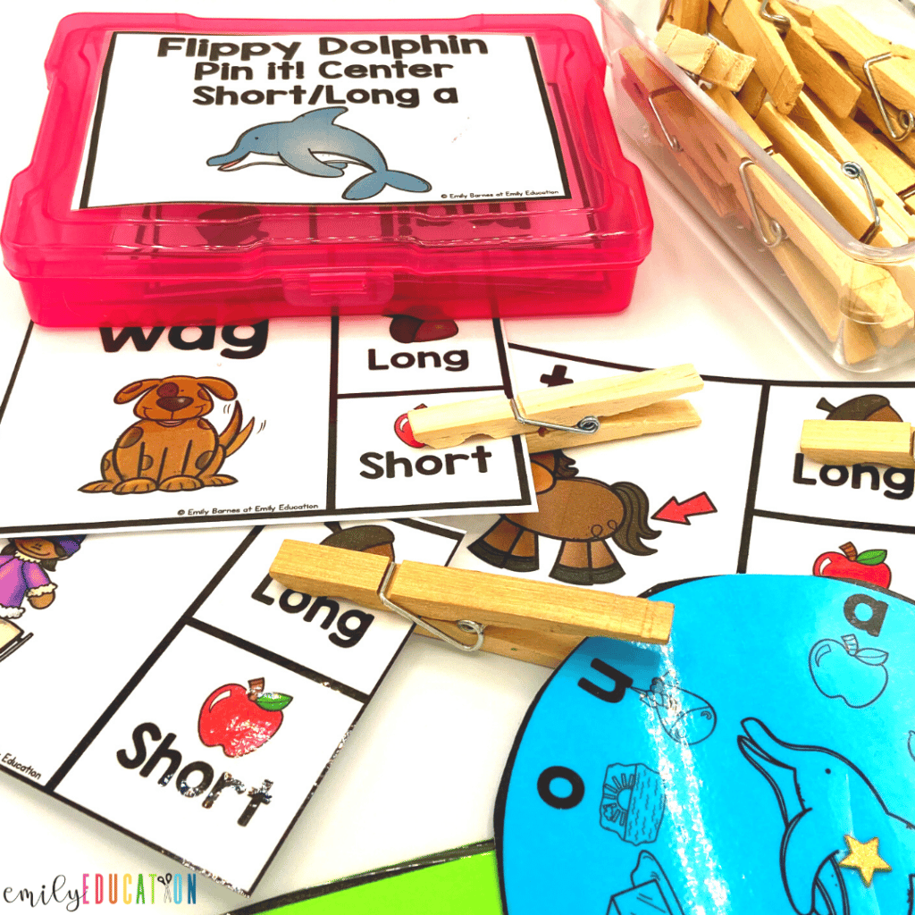 Students can practice using the Flippy Dolphin reading strategy with these hands-on center activities.