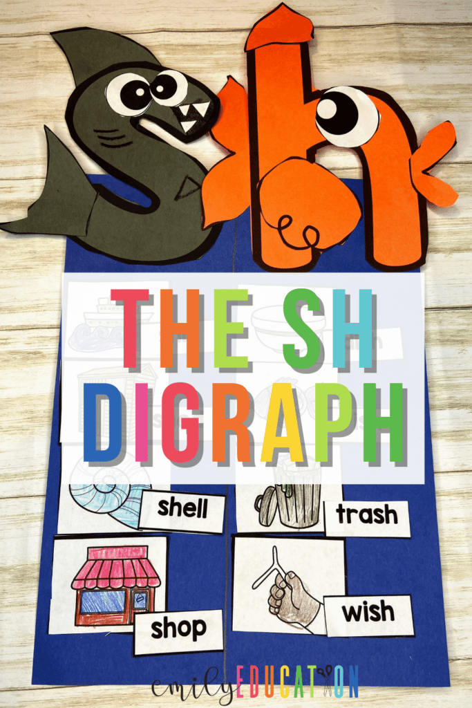Teach the SH Digraph with an engaging interactive anchor chart and related student craft activity.
